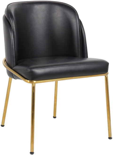 Kaya Black Vegan Leather Dining Chair