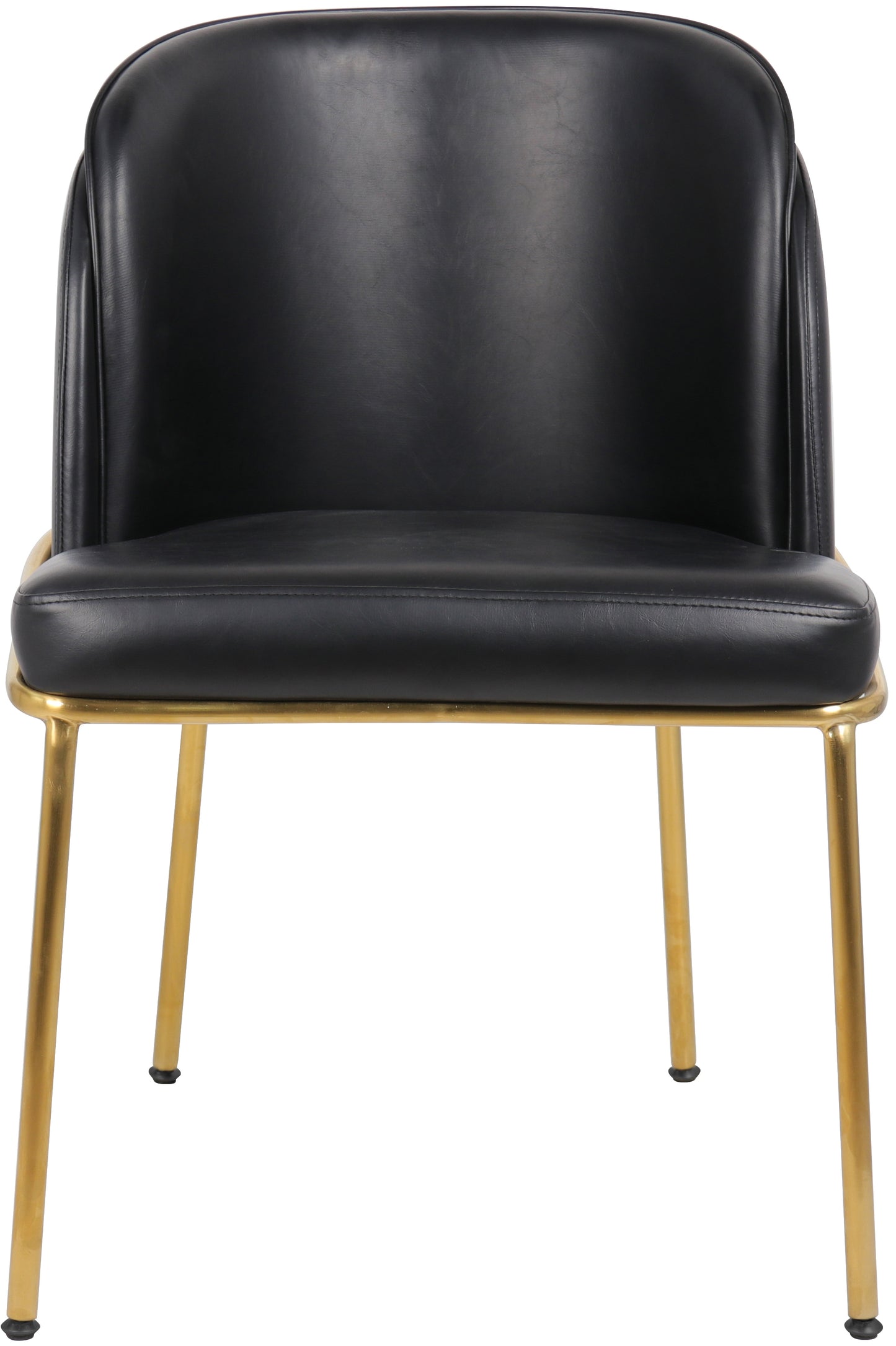 kaya black vegan leather dining chair