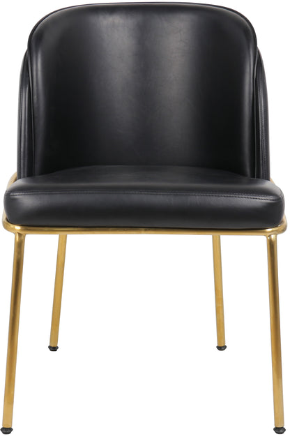 Kaya Black Vegan Leather Dining Chair