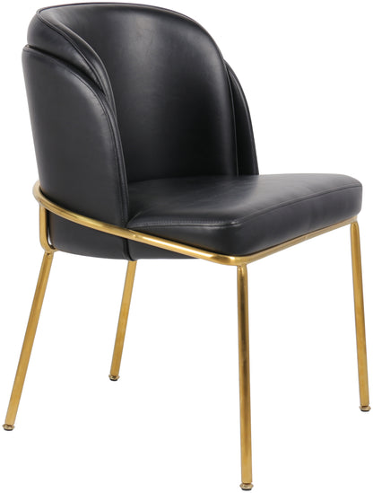 Reflection Black Faux Leather Dining Chair C