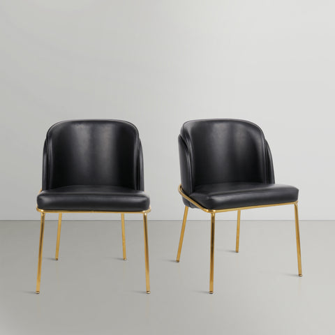 Reflection Black Faux Leather Dining Chair C