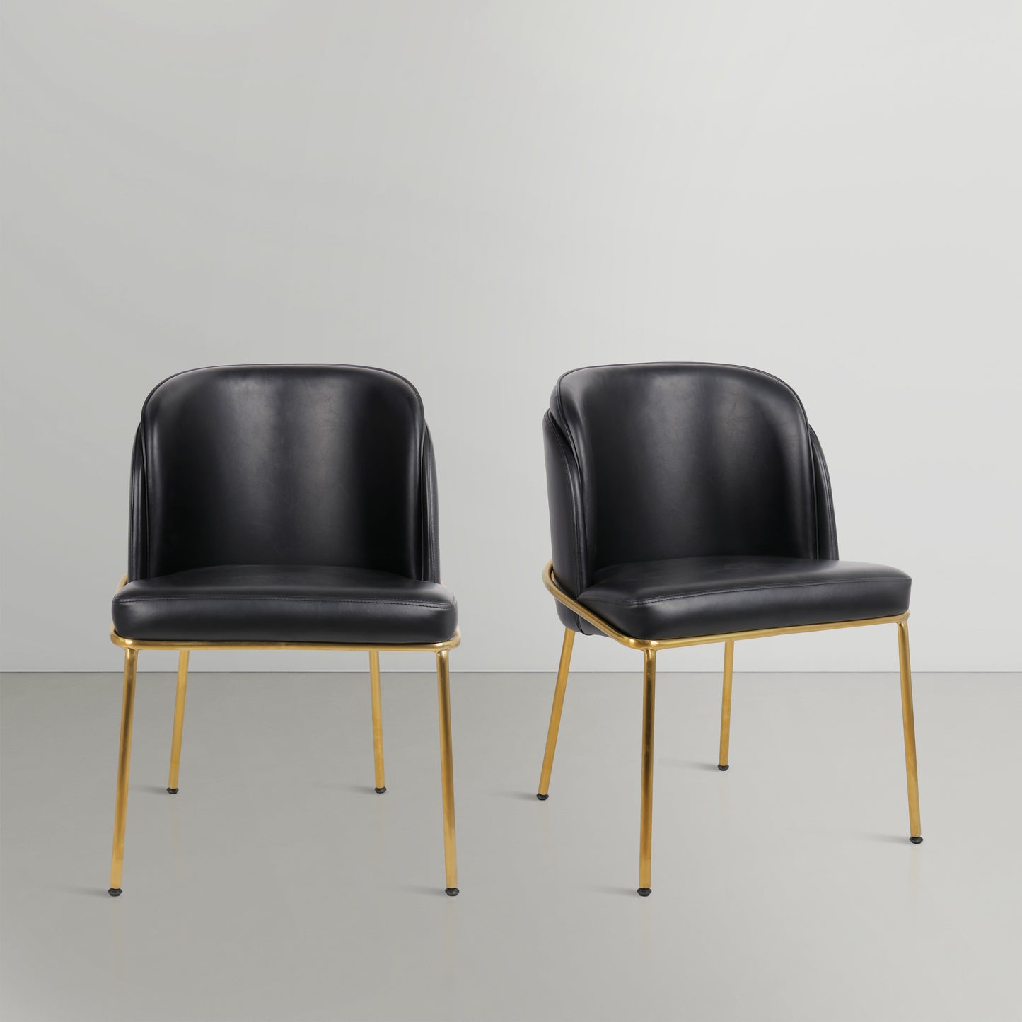 kaya black vegan leather dining chair