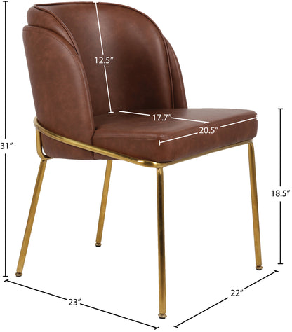 Reflection Brown Faux Leather Dining Chair C