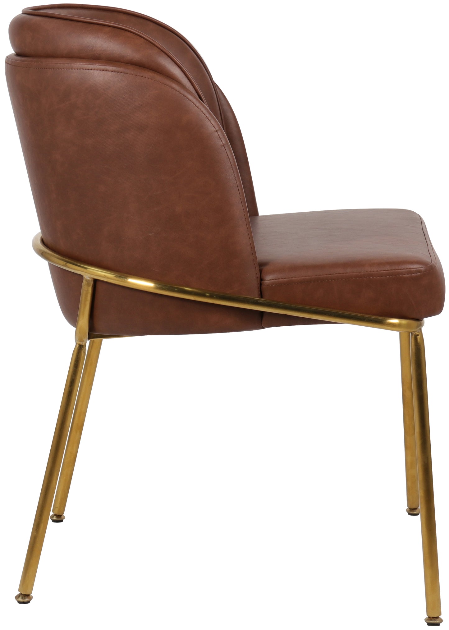 reflection brown faux leather dining chair c