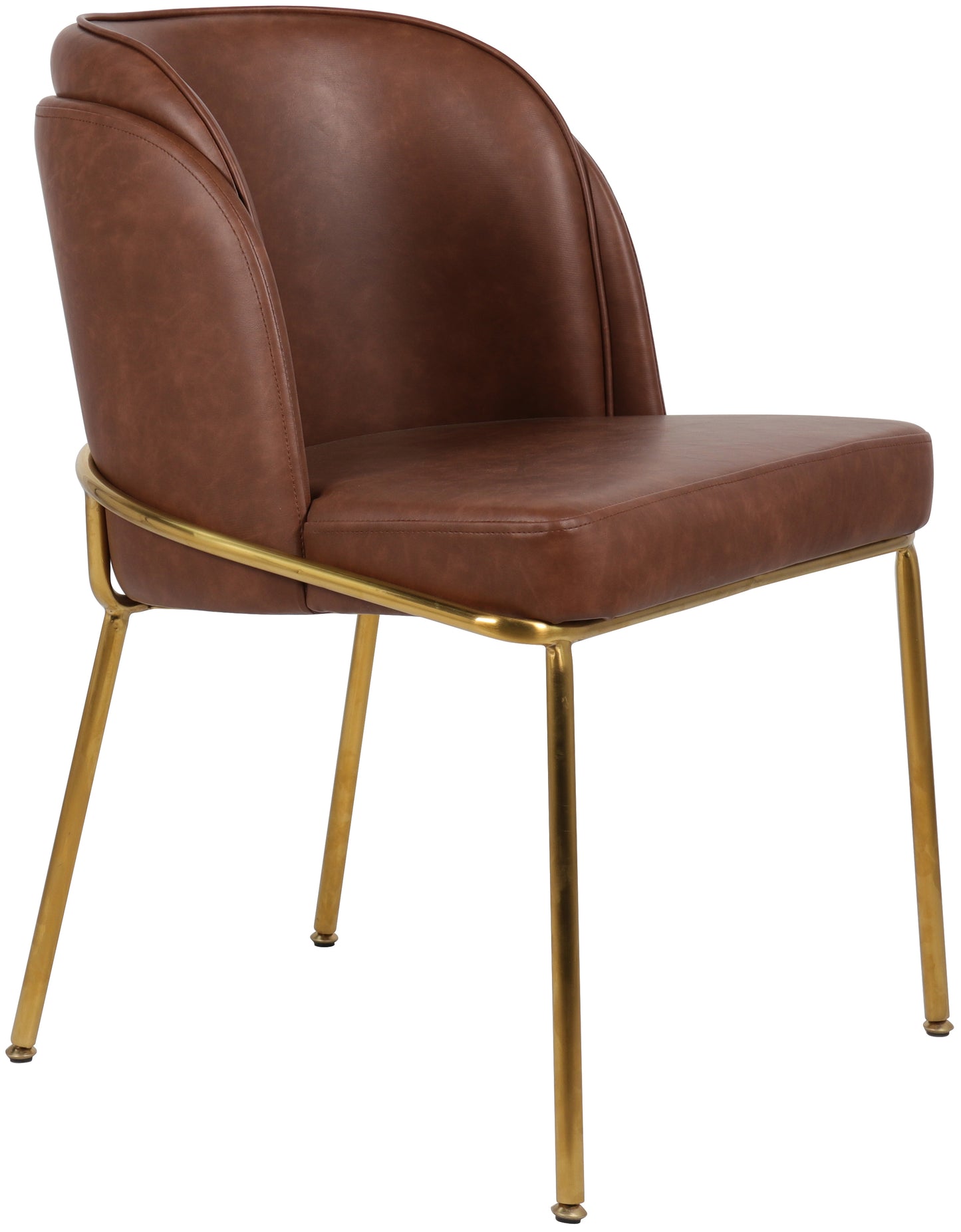 reflection brown faux leather dining chair c