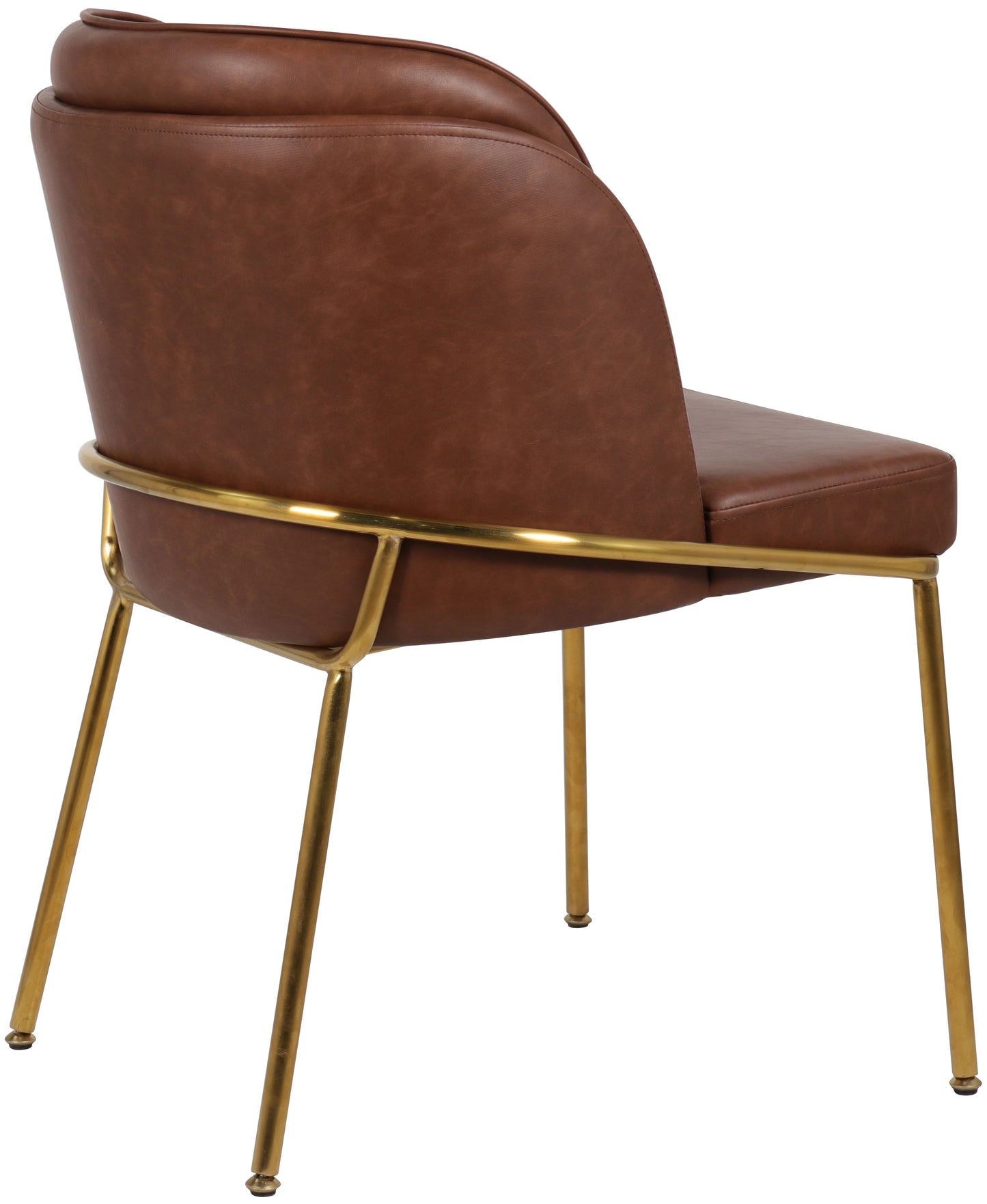 reflection brown faux leather dining chair c