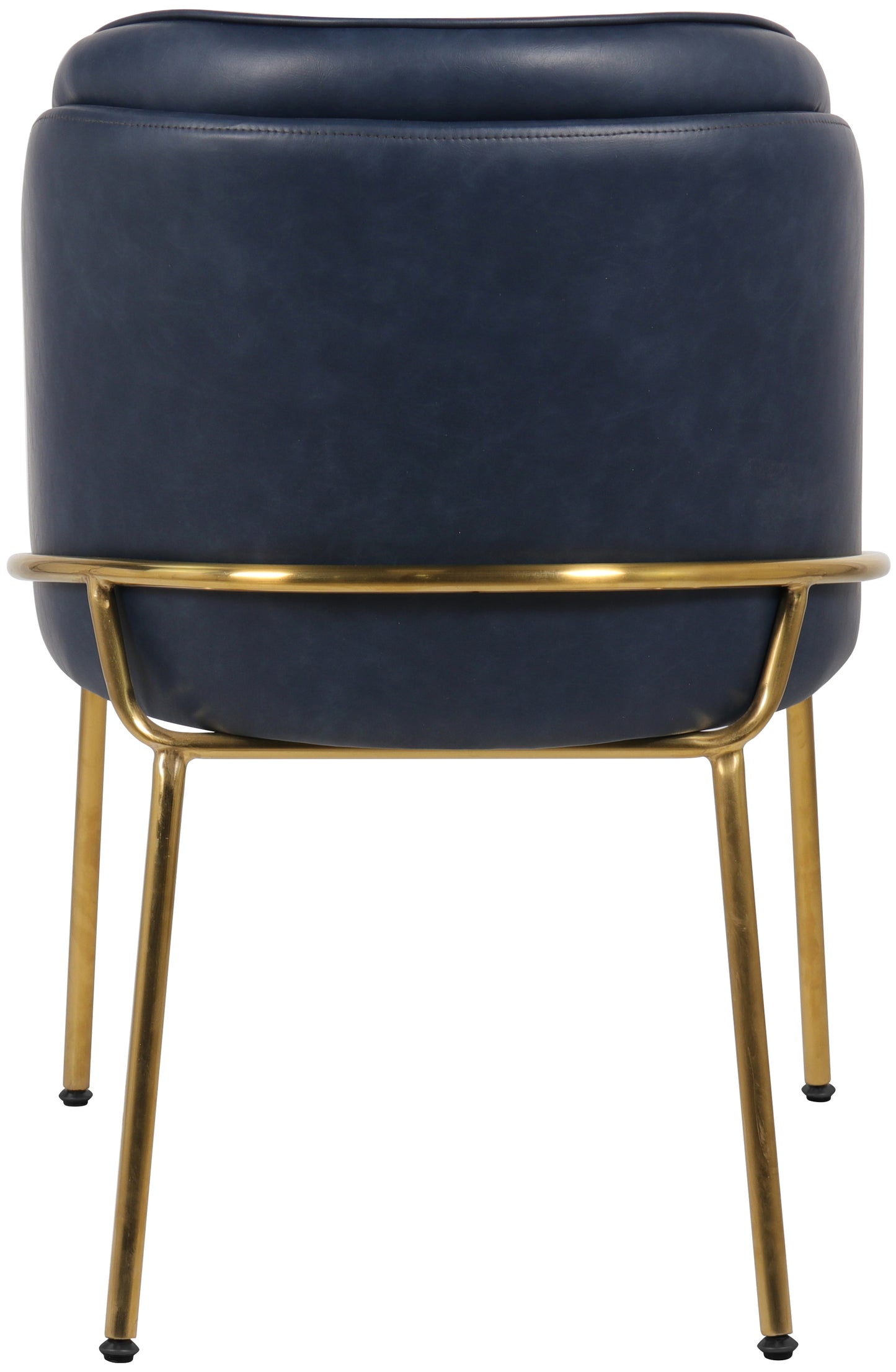 kaya navy vegan leather dining chair