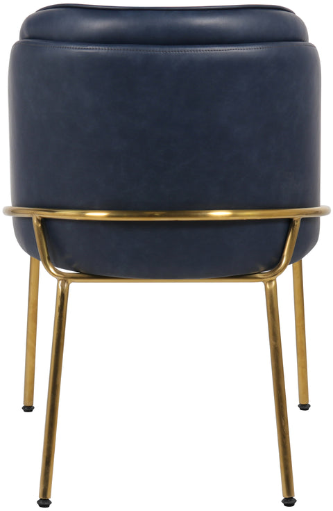 Kaya Navy Vegan Leather Dining Chair