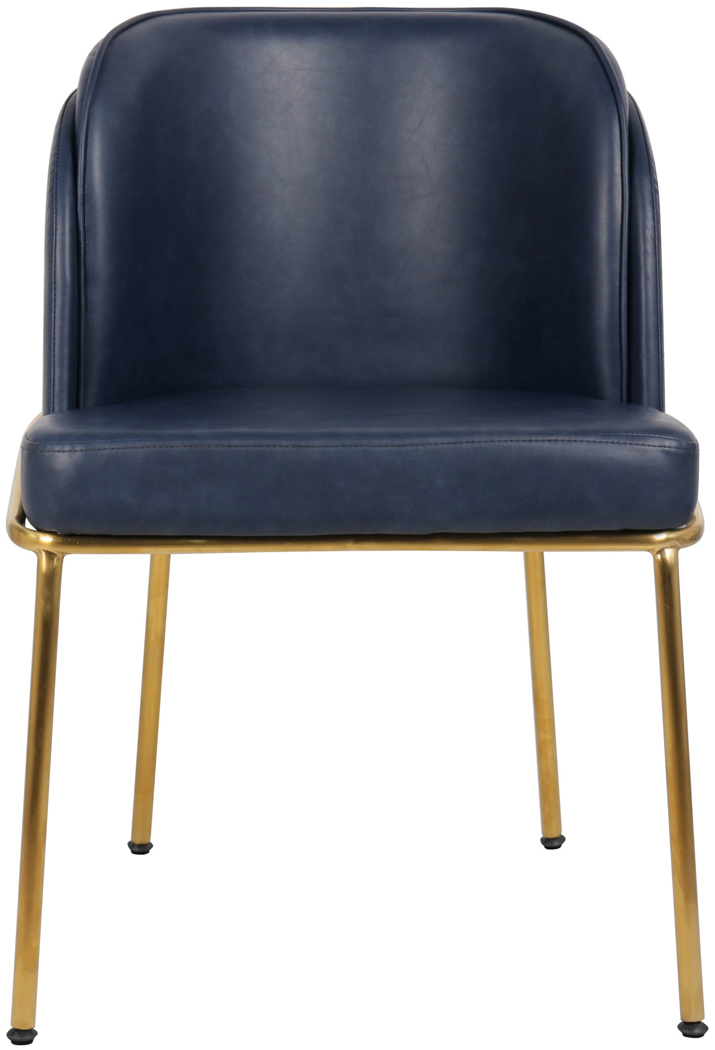 kaya navy vegan leather dining chair