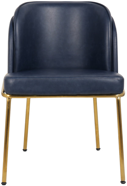 Kaya Navy Vegan Leather Dining Chair