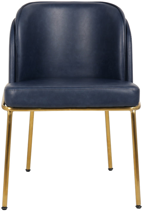 Kaya Navy Vegan Leather Dining Chair