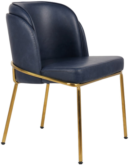 Kaya Navy Vegan Leather Dining Chair