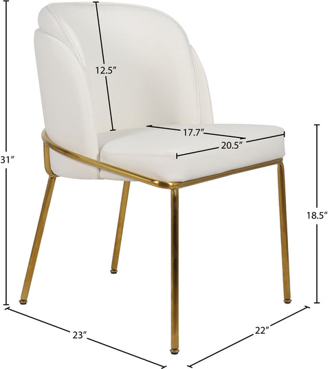 Reflection White Faux Leather Dining Chair C