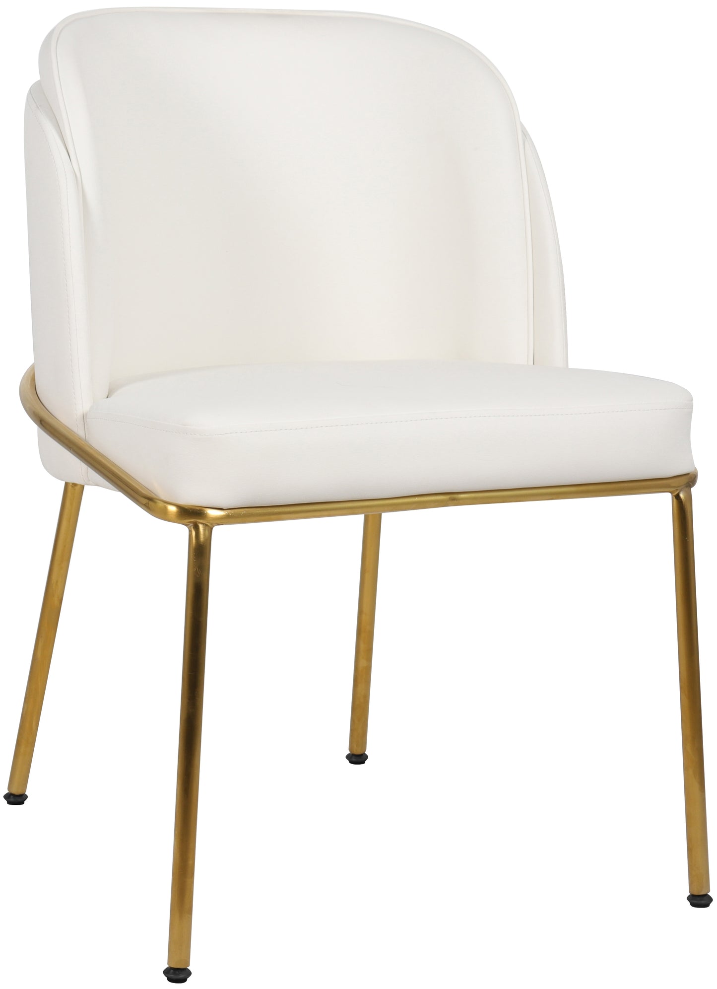 kaya white vegan leather dining chair