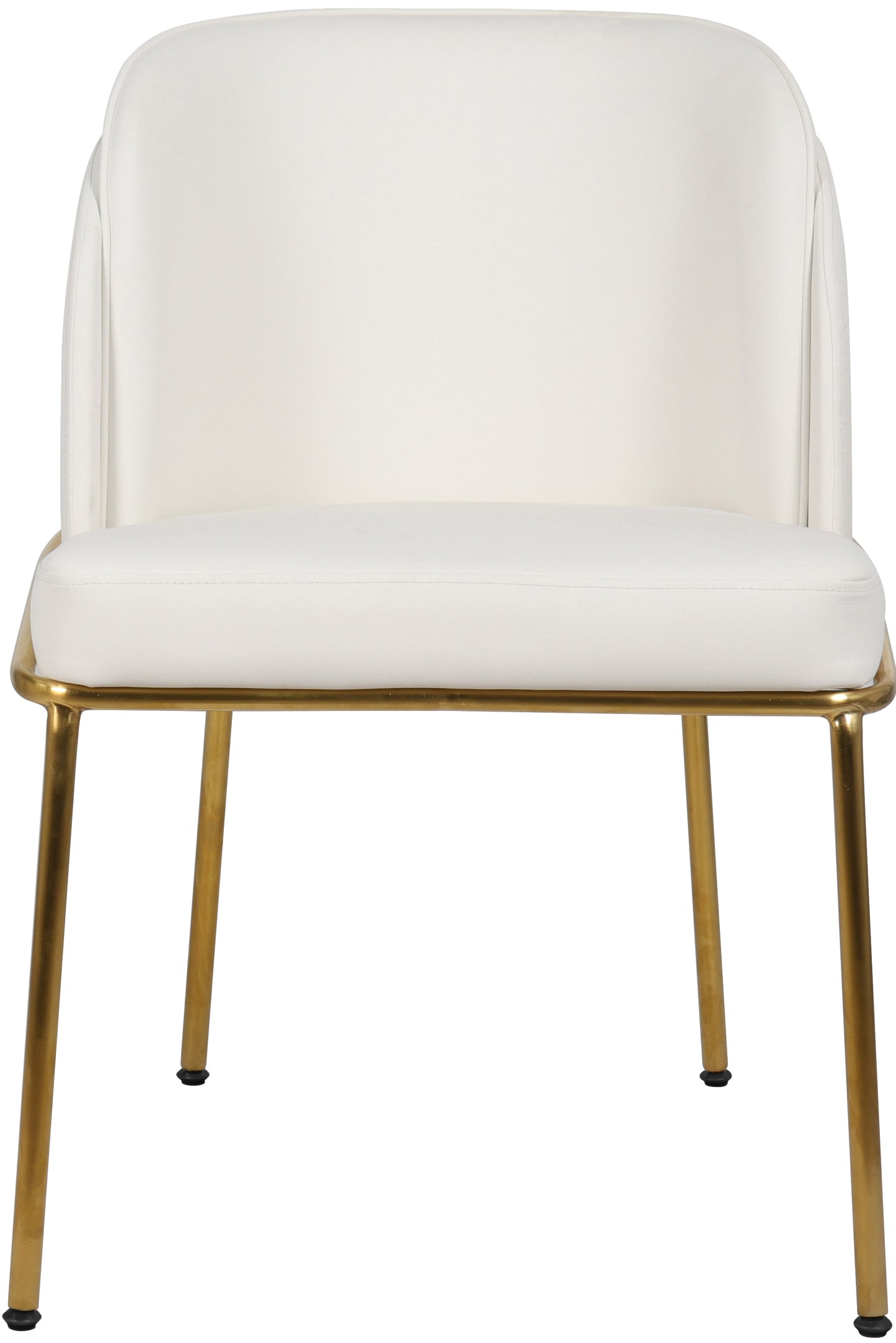 kaya white vegan leather dining chair