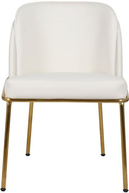 Kaya White Vegan Leather Dining Chair