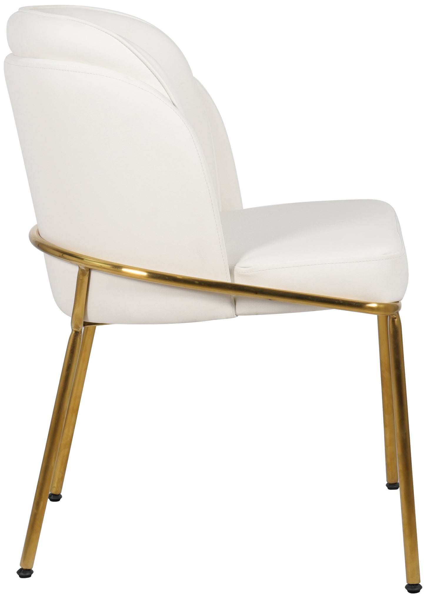 kaya white vegan leather dining chair