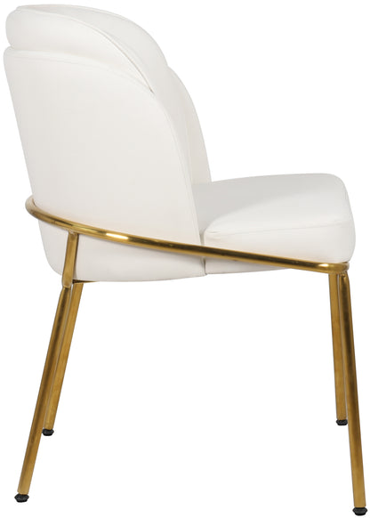 Kaya White Vegan Leather Dining Chair