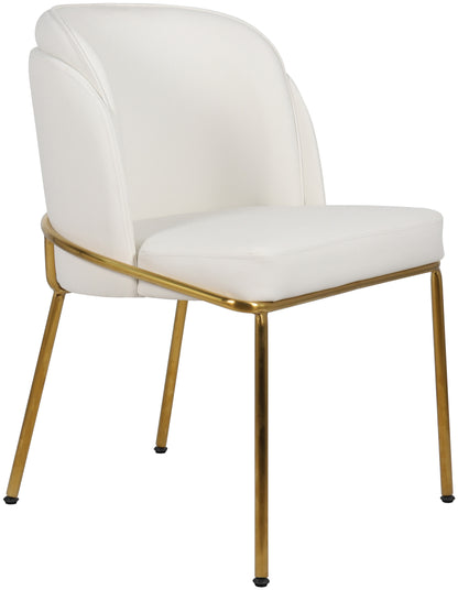 Kaya White Vegan Leather Dining Chair