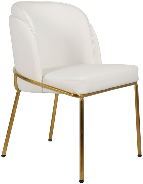 Kaya White Vegan Leather Dining Chair
