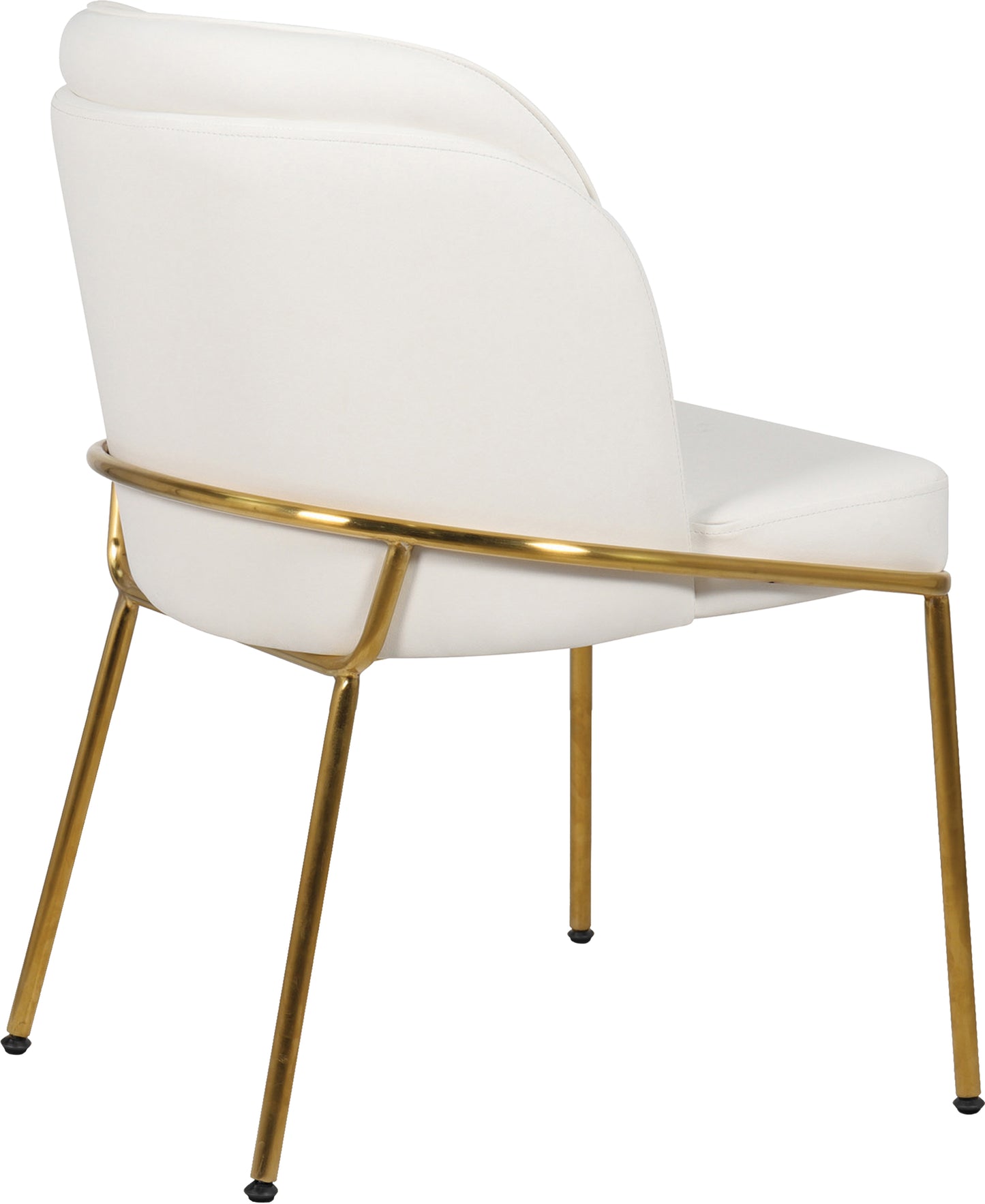 kaya white vegan leather dining chair