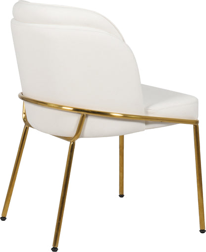 Kaya White Vegan Leather Dining Chair