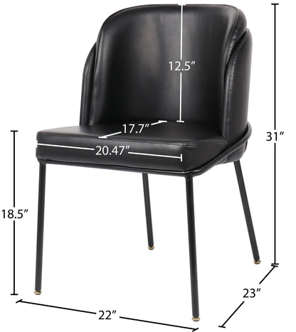 Reflection Black Faux Leather Dining Chair C