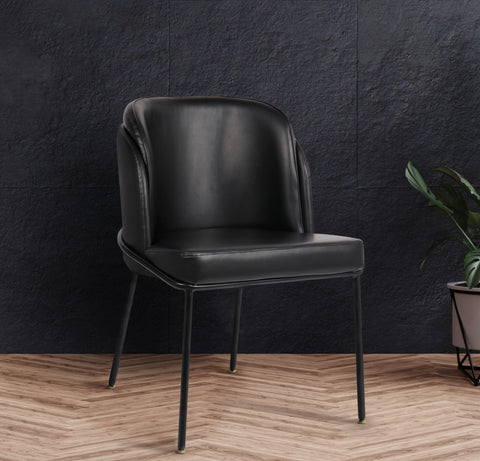 Reflection Black Faux Leather Dining Chair C