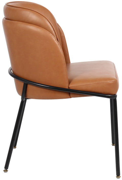 Reflection Cognac Faux Leather Dining Chair C