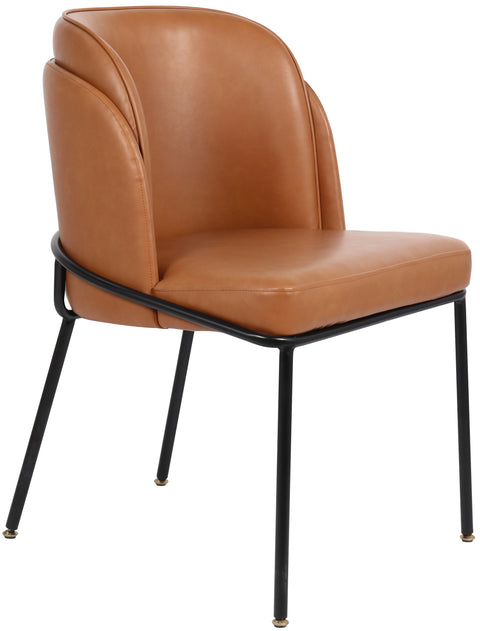 Reflection Cognac Faux Leather Dining Chair C