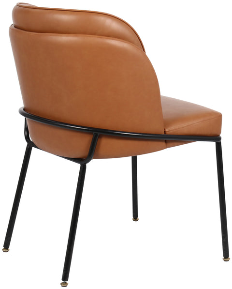 Reflection Cognac Faux Leather Dining Chair C