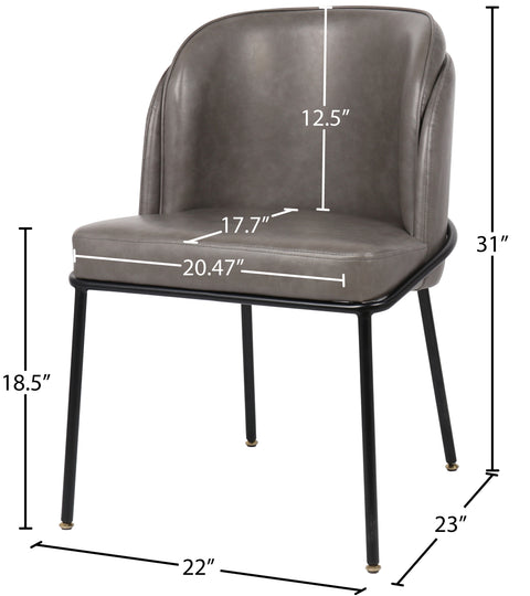Reflection Grey Faux Leather Dining Chair C