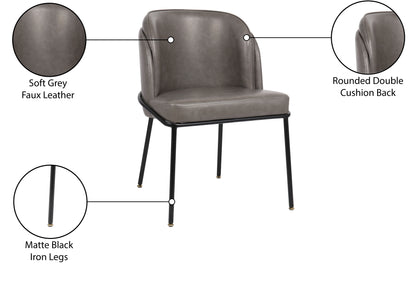 Reflection Grey Faux Leather Dining Chair C