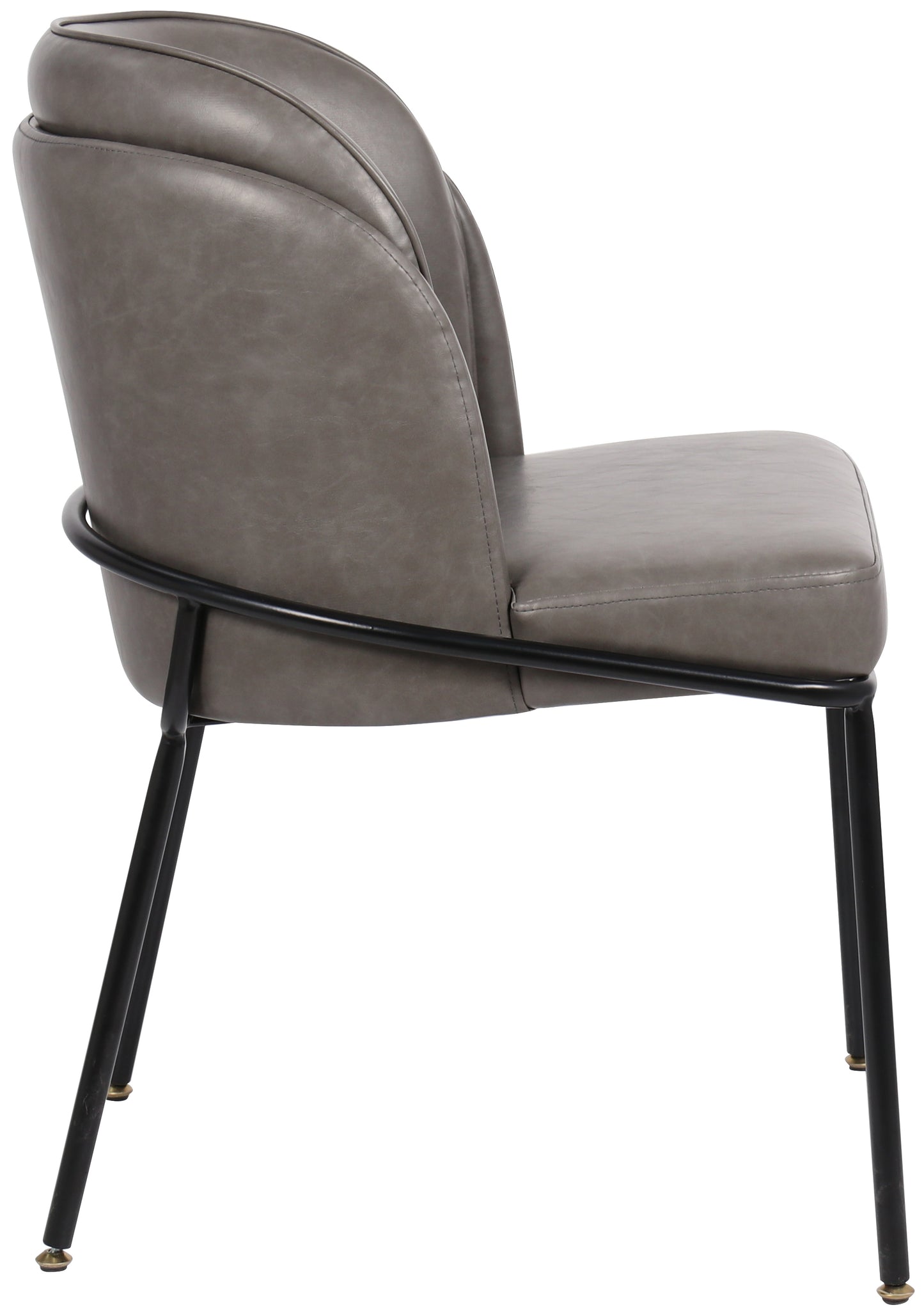 reflection grey faux leather dining chair c