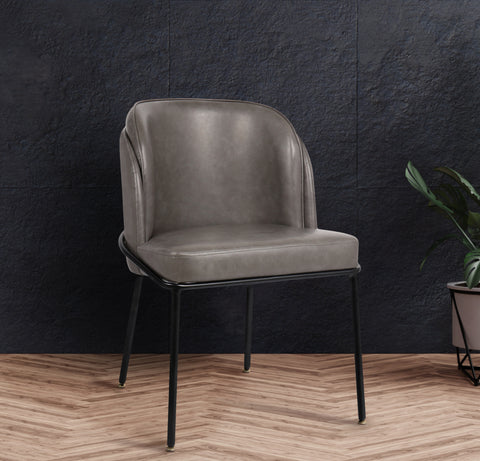 Reflection Grey Faux Leather Dining Chair C