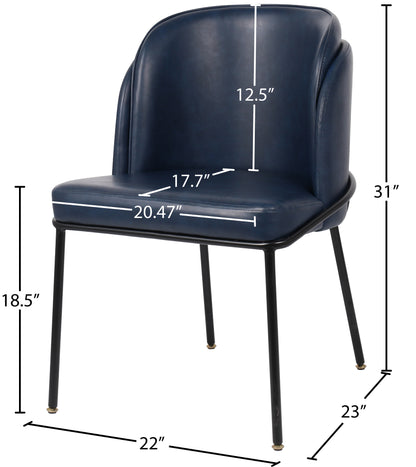 Reflection Navy Faux Leather Dining Chair C