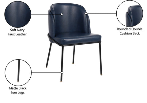 Reflection Navy Faux Leather Dining Chair C