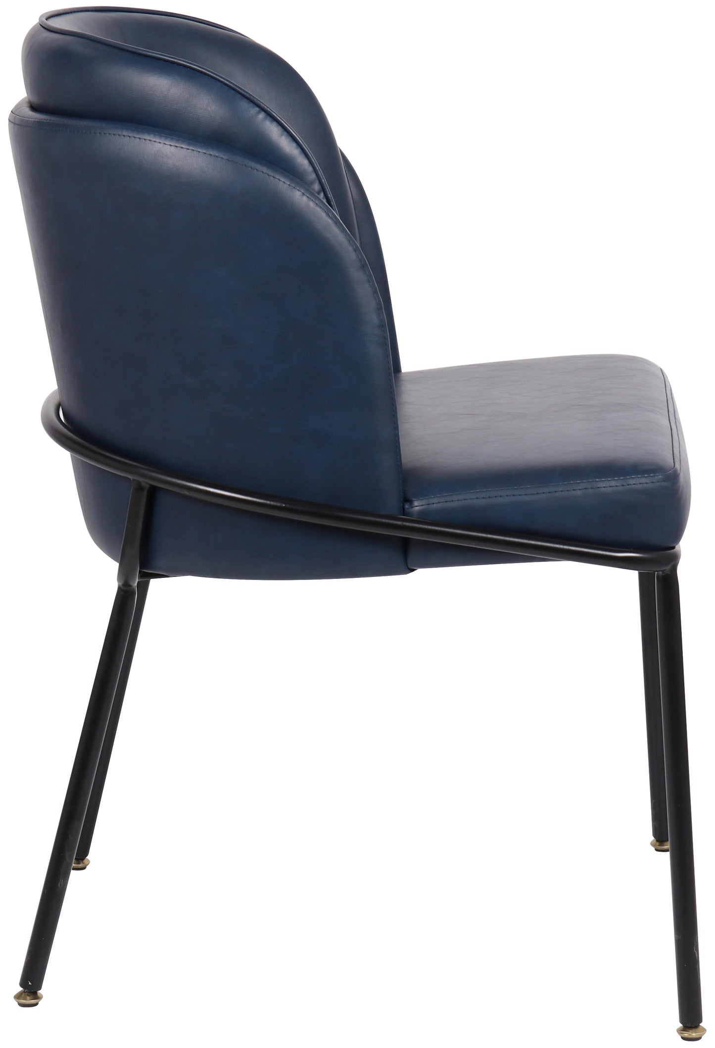 reflection navy faux leather dining chair c