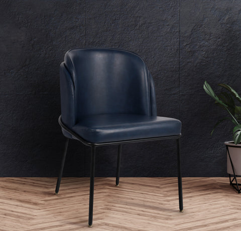 Reflection Navy Faux Leather Dining Chair C