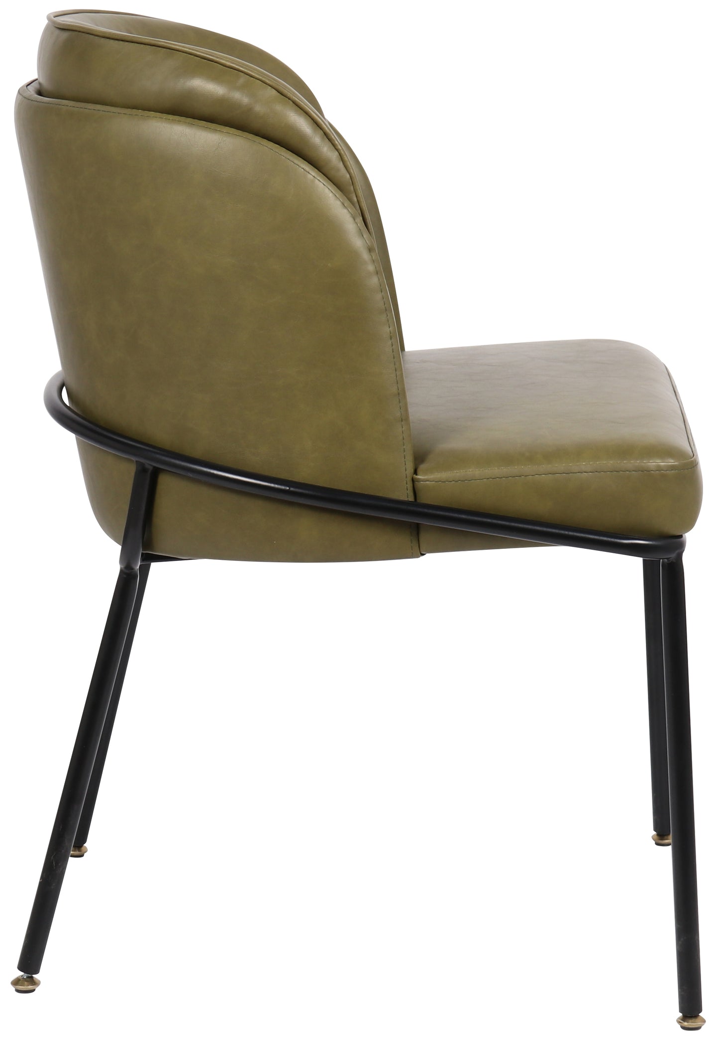 reflection olive faux leather dining chair c