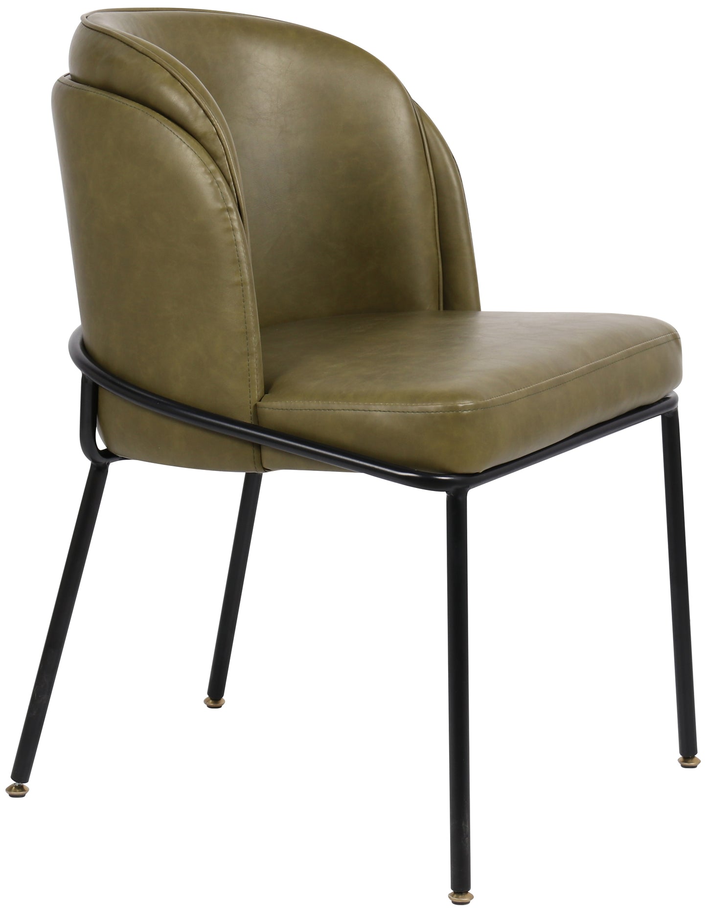 reflection olive faux leather dining chair c