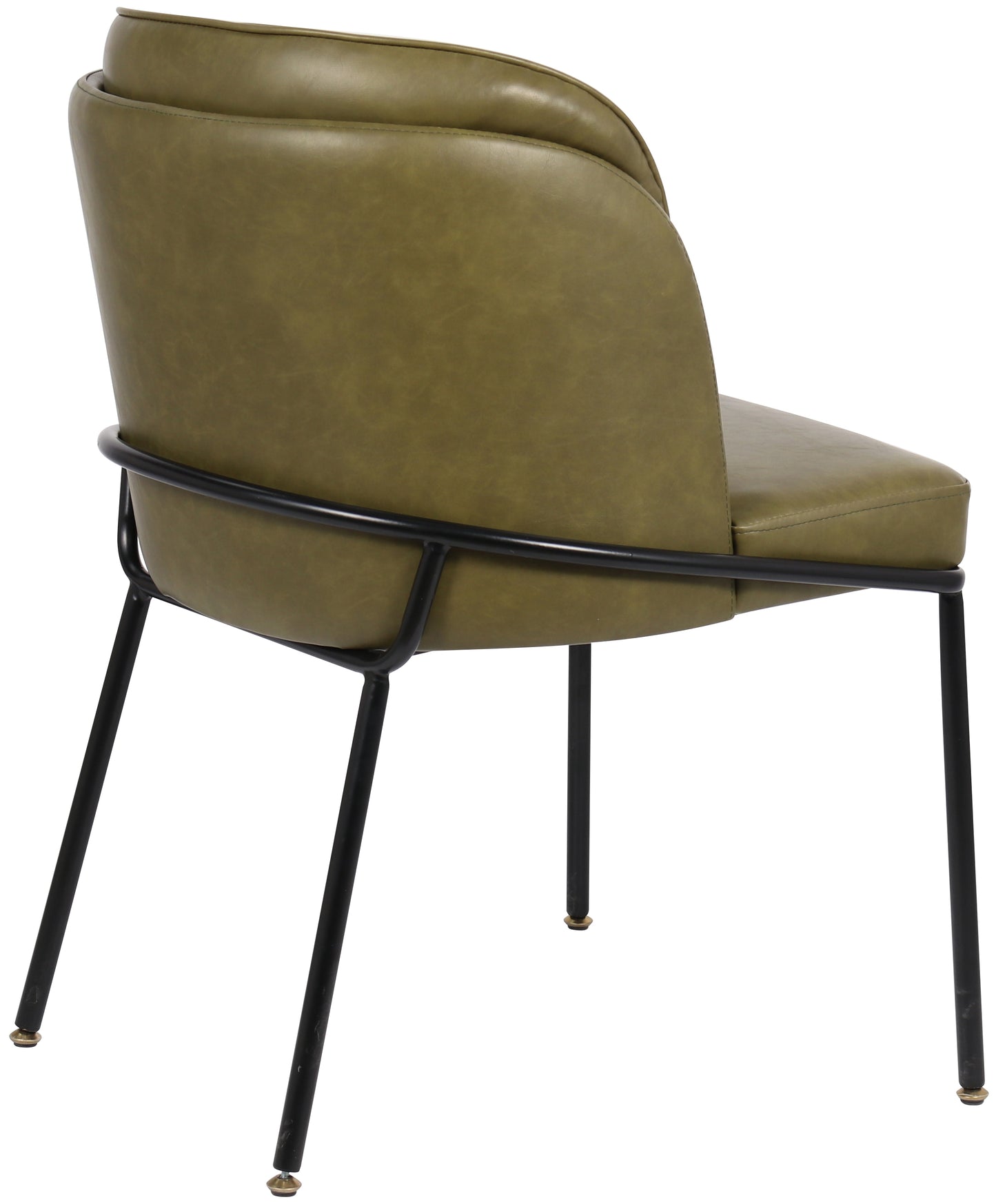 reflection olive faux leather dining chair c