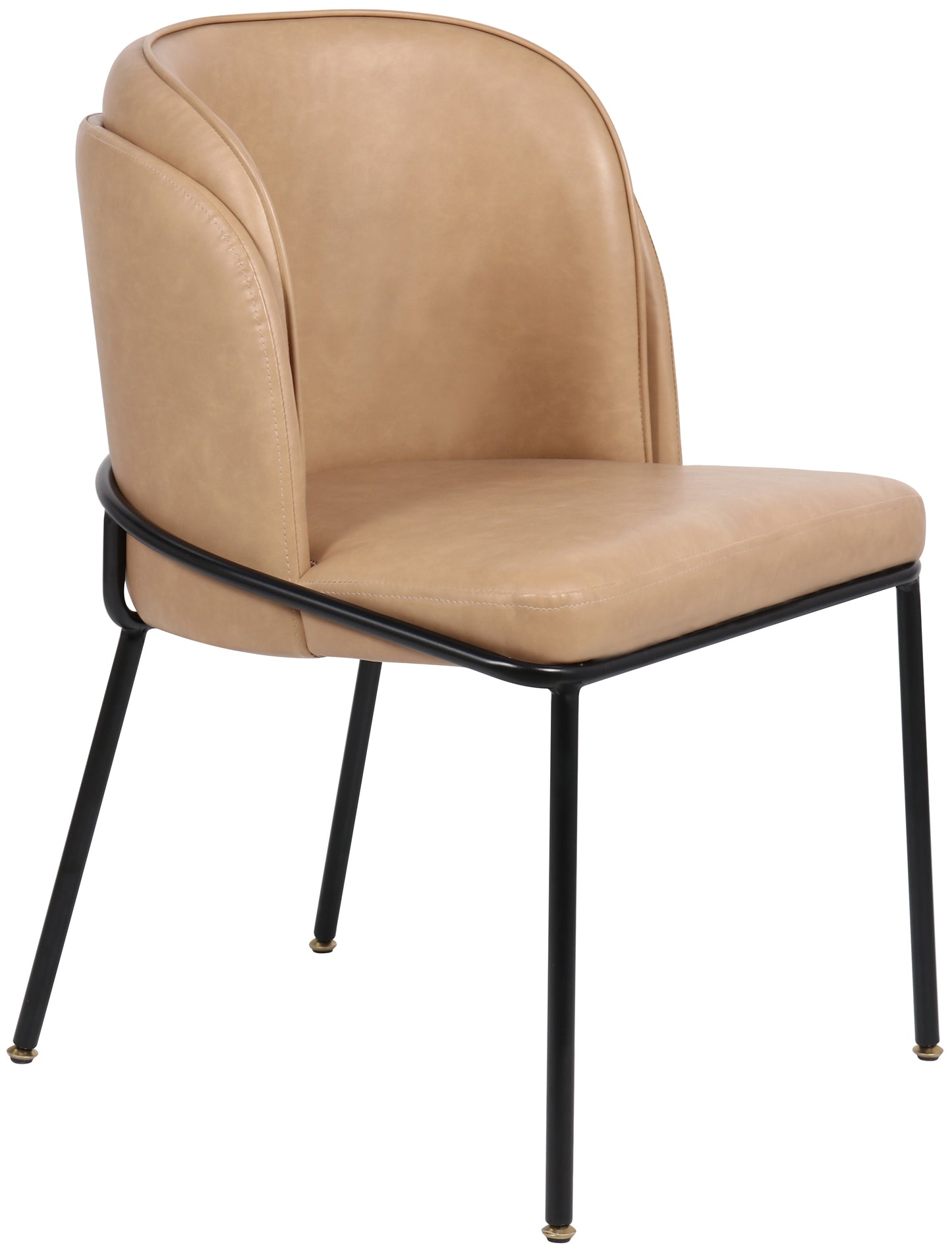 reflection tan faux leather dining chair c