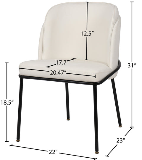 Reflection White Faux Leather Dining Chair C