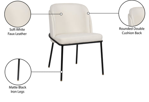 Reflection White Faux Leather Dining Chair C
