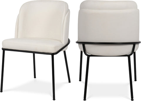 Urban White Vegan Leather Upholstered Dining Chair, 2-Piece (Style 2)