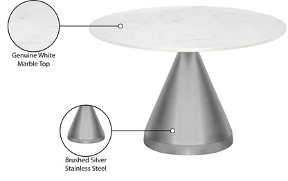 Excel White Marble Dining Table