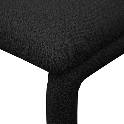 Hexagon Black Boucle Fabric Accent/Dining Chair C