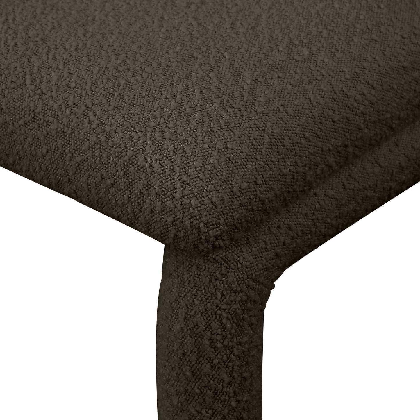 hexagon brown boucle fabric accent/dining chair c