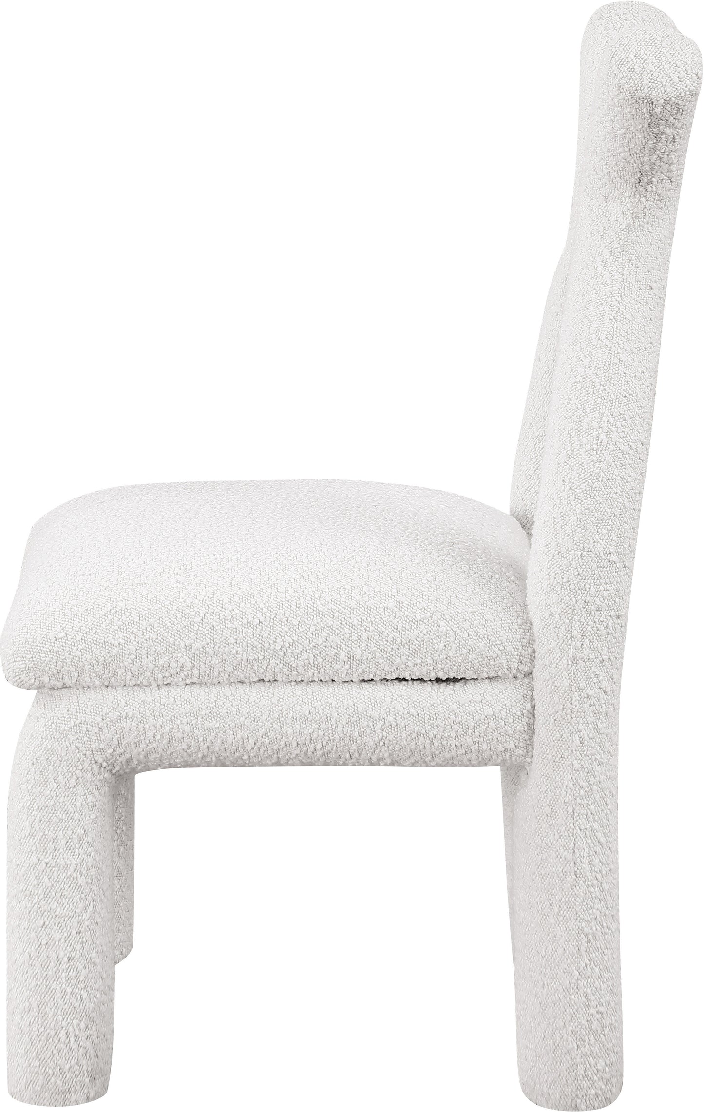 hexagon cream boucle fabric accent/dining chair c